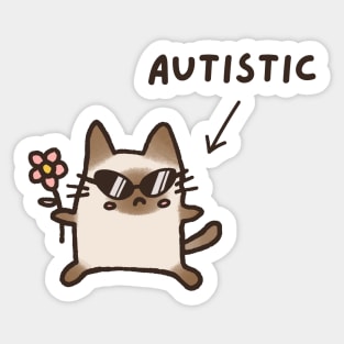 Autistic Cat (Light) Sticker
